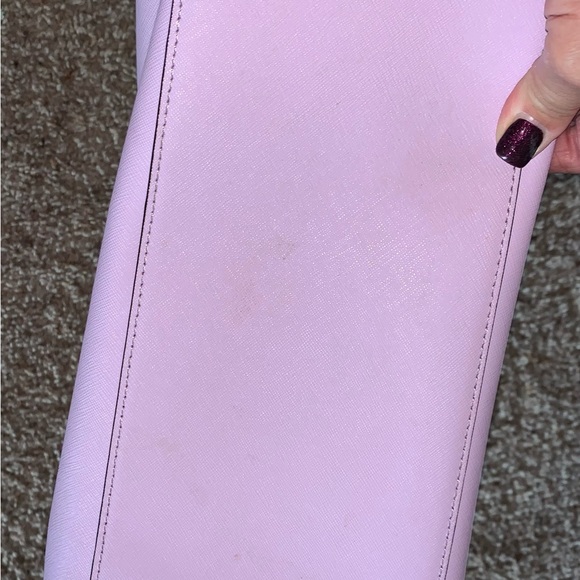 Large Kate Spade Snakeskin & Lavender Purse - Picture 8 of 8